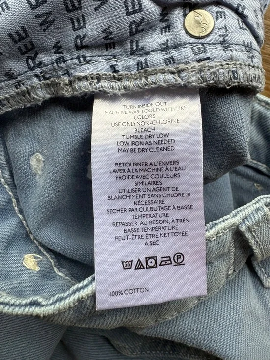 WE THE FREE Deep Trance Dropped Boyfriend Jeans Ocean Blue Size 25 - Picture 8 of 10